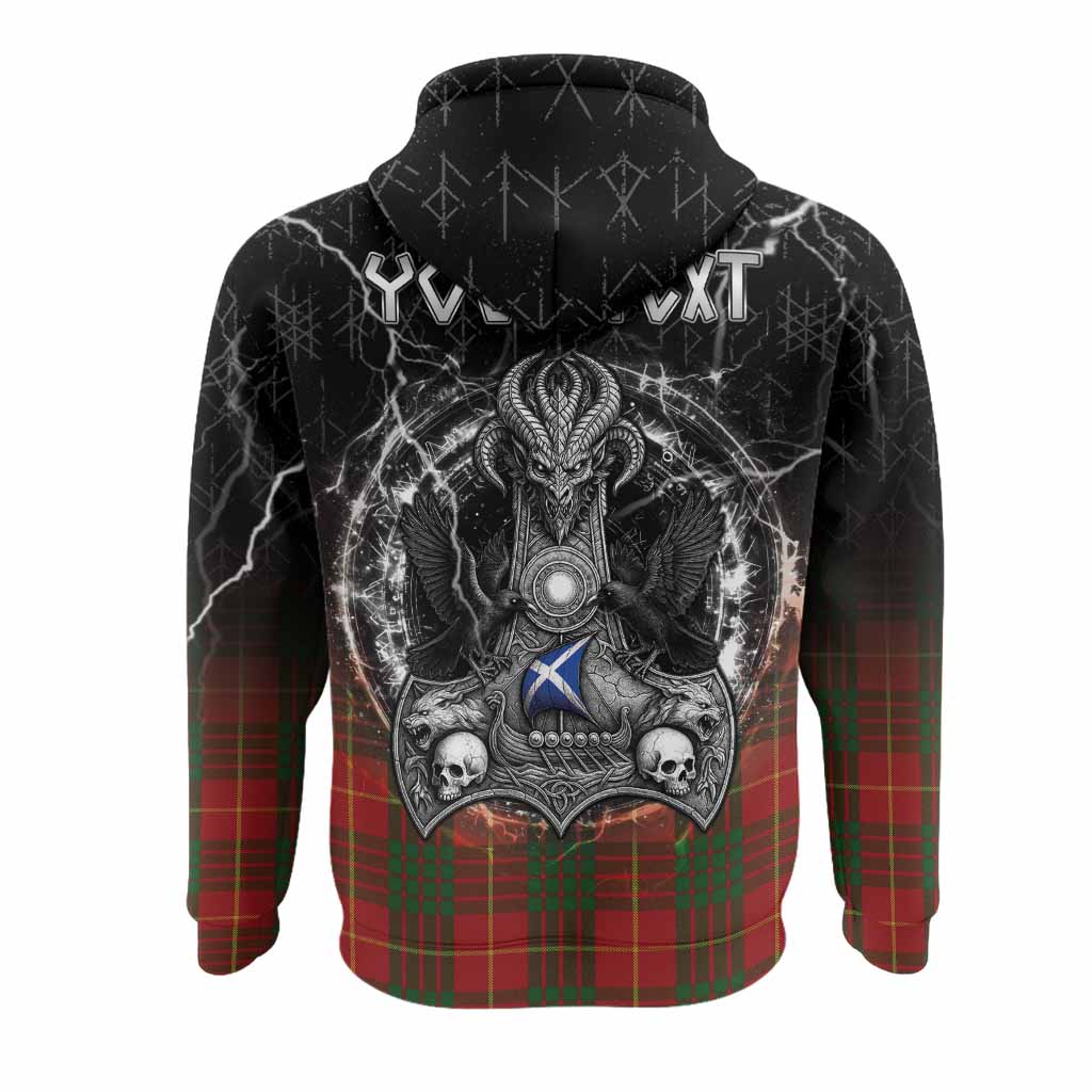 Cameron Tartan Crest Hoodie Celtic Odin's Raven Legacy