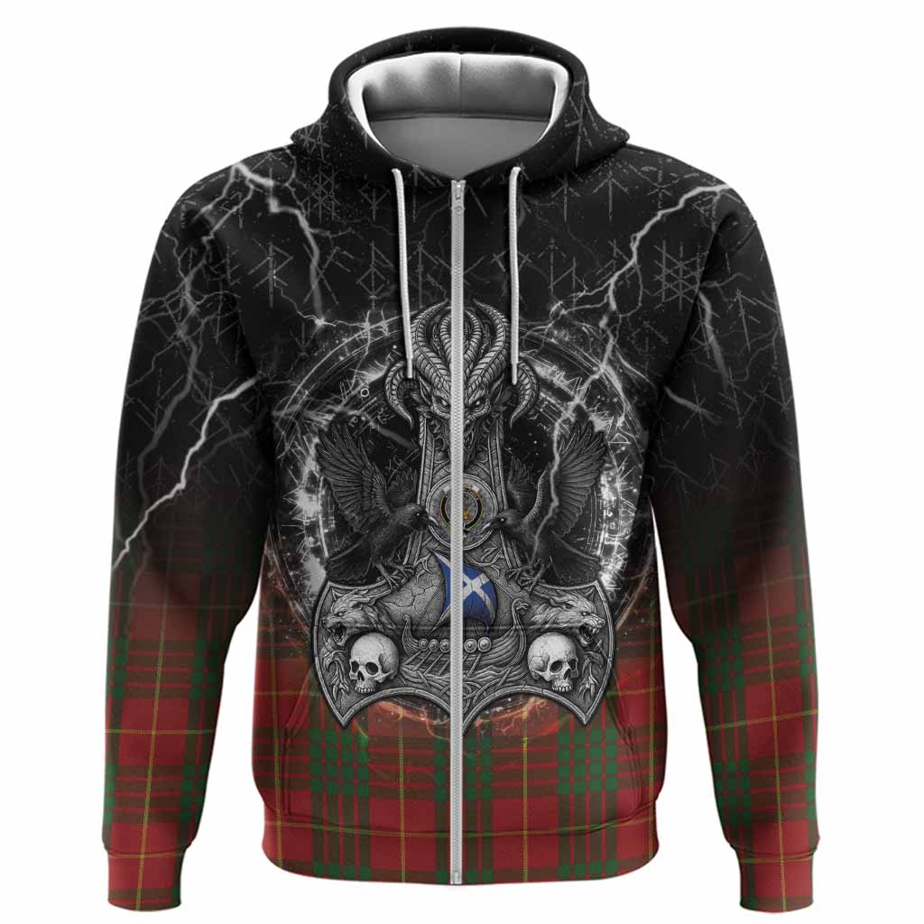 Cameron Tartan Crest Hoodie Celtic Odin's Raven Legacy