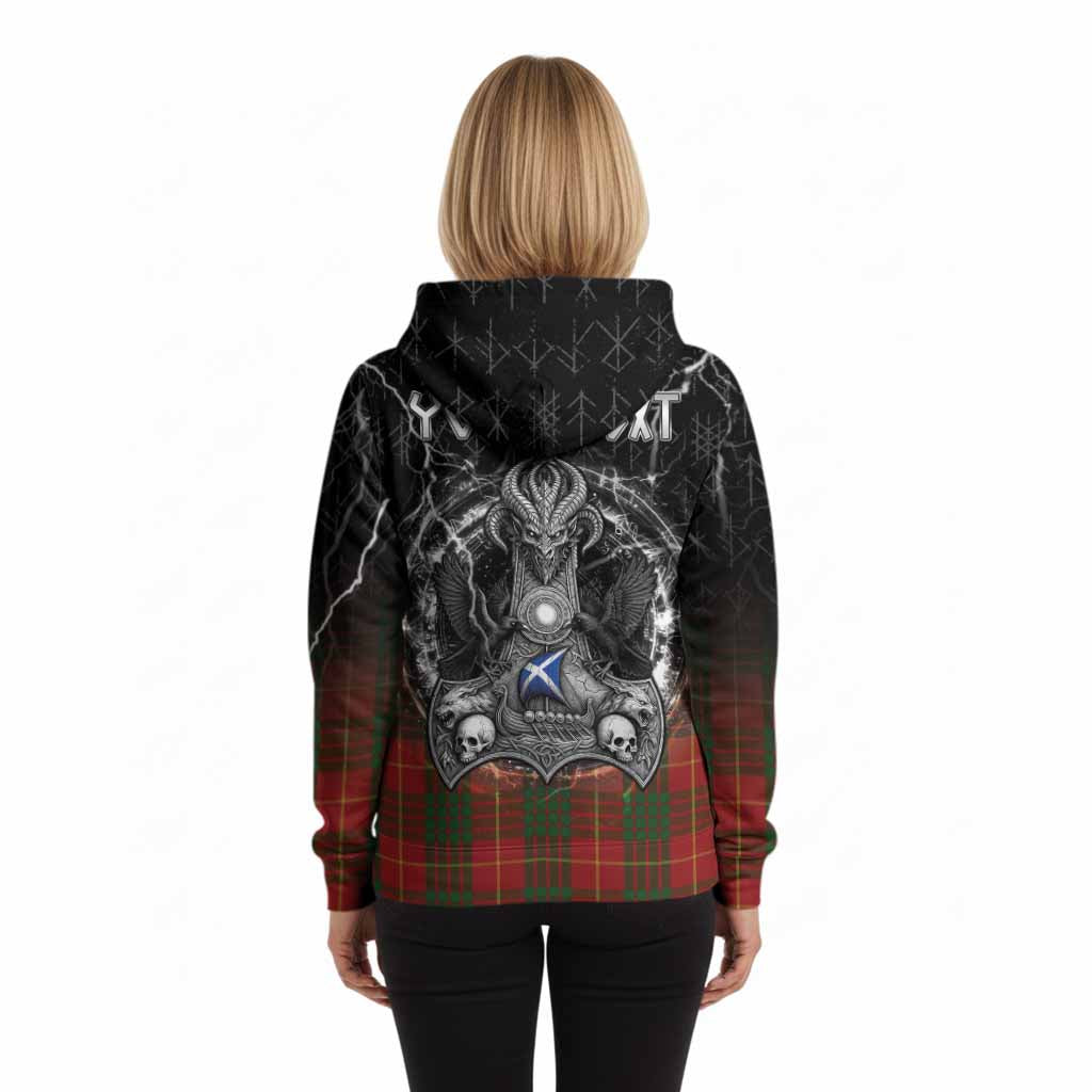 Cameron Tartan Crest Hoodie Celtic Odin's Raven Legacy