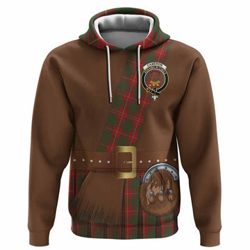 Cameron Tartan Crest Hoodie Kilt Costume Style
