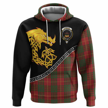 Cameron Tartan Crest Hoodie Legendary Dragon Knot Half Style