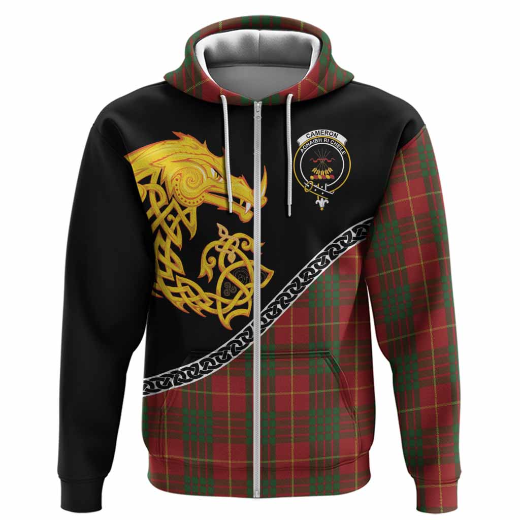 Cameron Tartan Crest Hoodie Legendary Dragon Knot Half Style