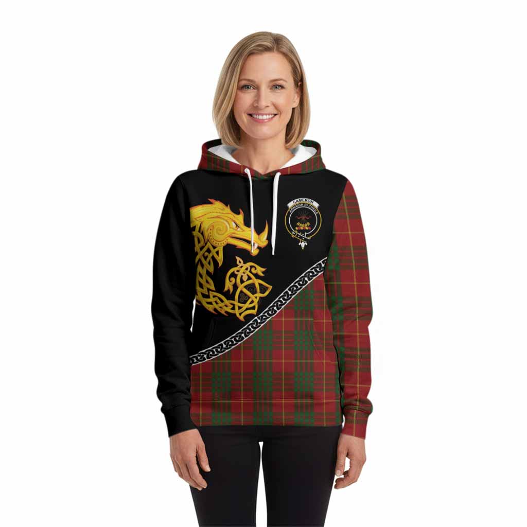 Cameron Tartan Crest Hoodie Legendary Dragon Knot Half Style