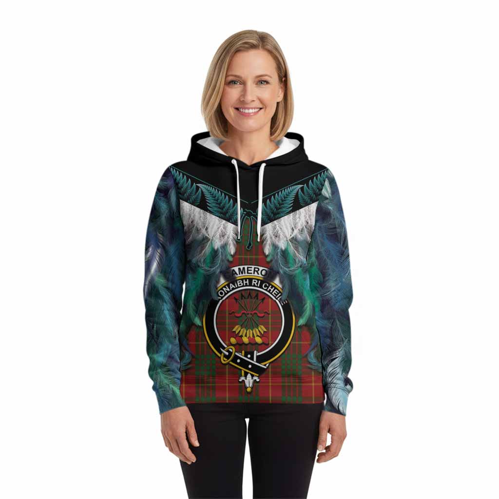 Cameron Tartan Crest Hoodie New Zealand Maori Korowai Cloak