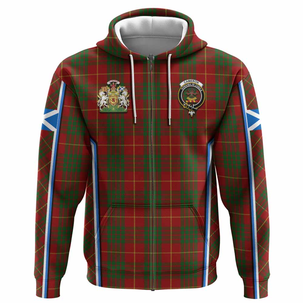 Cameron Tartan Crest Hoodie Scotland Coat of Arm Flag Style - Tartan Vibes Clothing