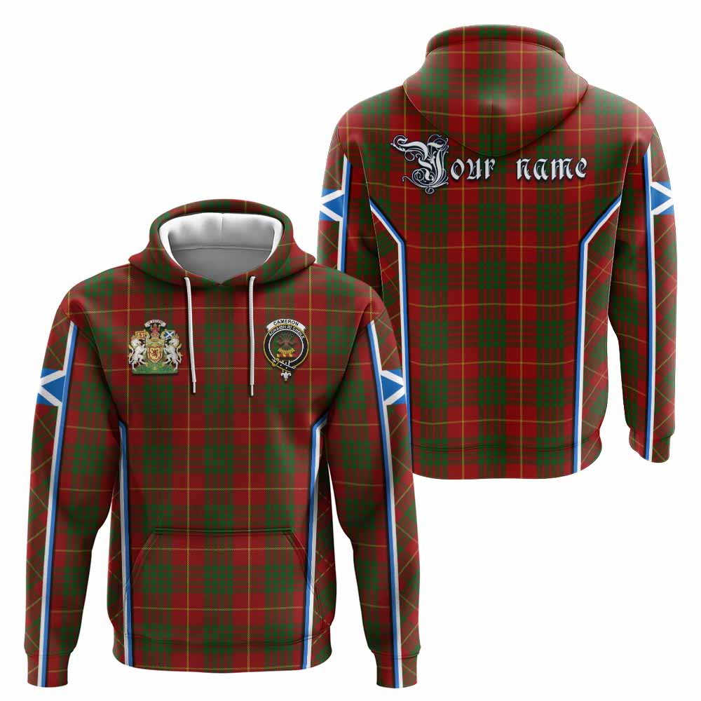 Cameron Tartan Crest Hoodie Scotland Coat of Arm Flag Style - Tartan Vibes Clothing