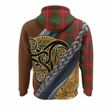 Cameron Tartan Crest Hoodie Scottish Triskele Celtic