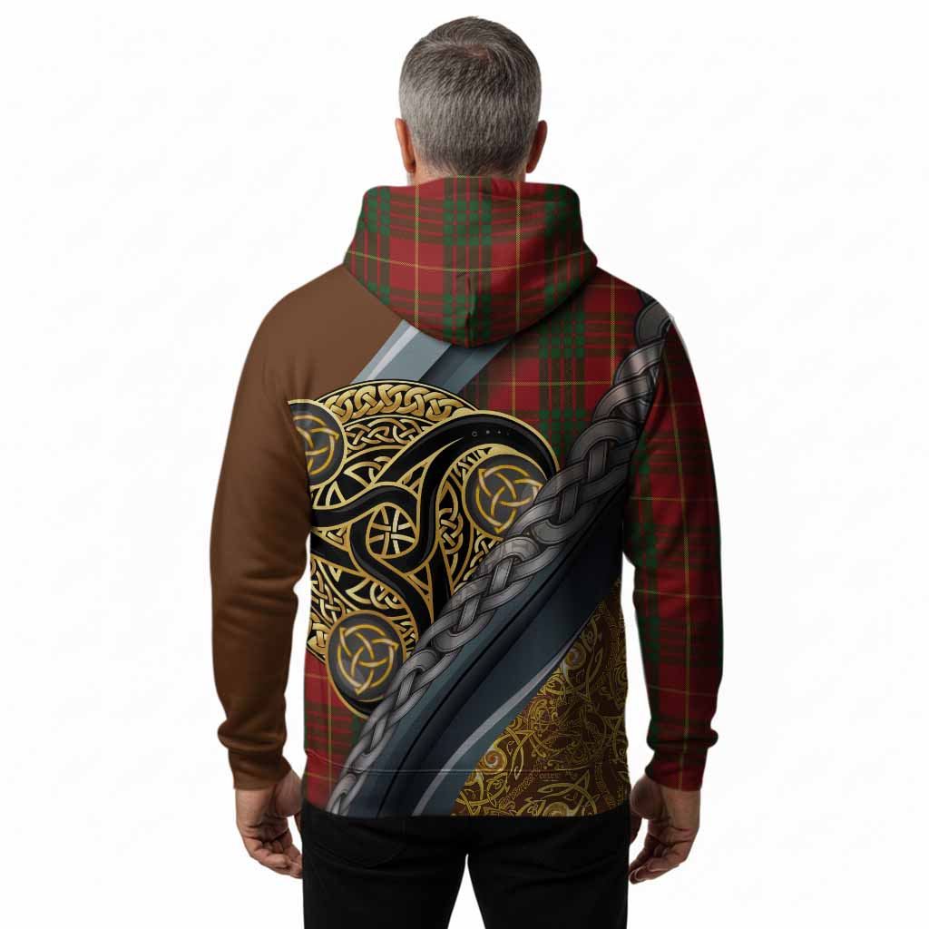 Cameron Tartan Crest Hoodie Scottish Triskele Celtic