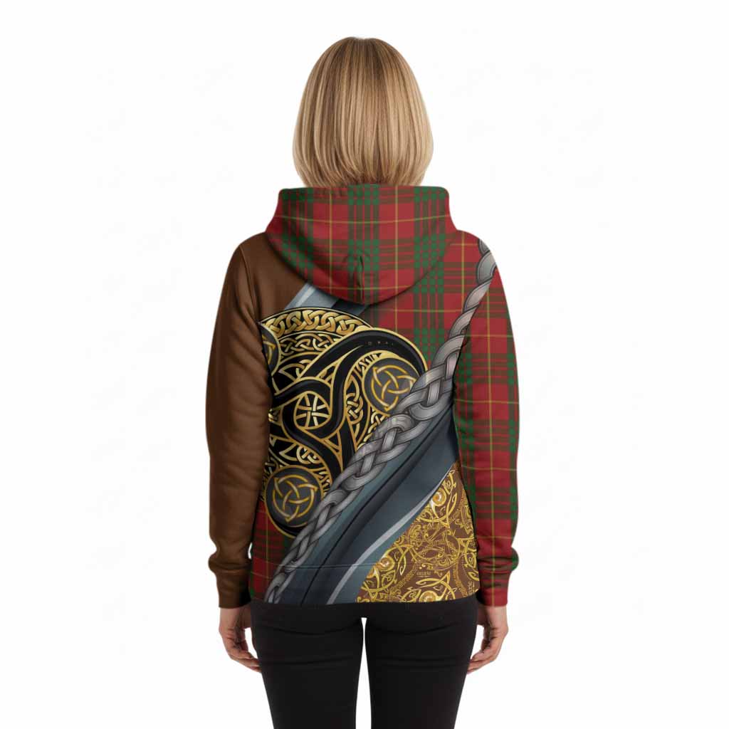 Cameron Tartan Crest Hoodie Scottish Triskele Celtic