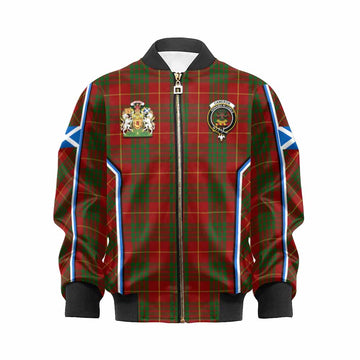 Cameron Tartan Crest Kid Bomber Jacket Scotland Coat of Arm Flag Style - Tartan Vibes Clothing