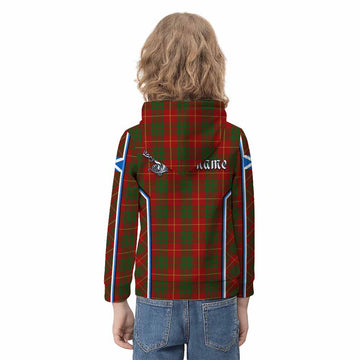 Cameron Tartan Crest Kid Hoodie Scotland Coat of Arm Flag Style - Tartan Vibes Clothing