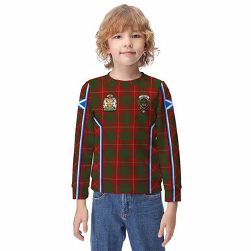 Cameron Tartan Crest Kid Knitted Sweatshirt Scotland Coat of Arm Flag Style - Tartan Vibes Clothing