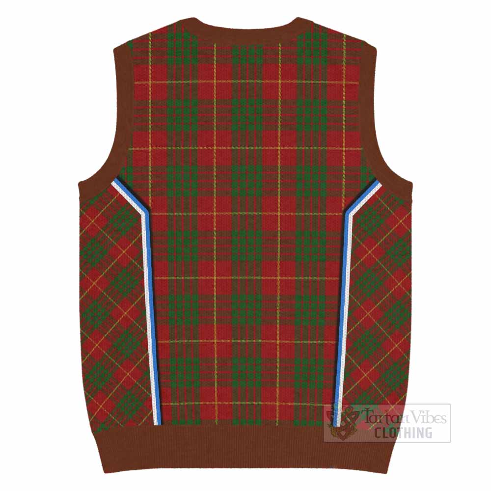 Cameron Tartan Crest Knitted V-Neck Vest Scotland Coat of Arm Flag Style - Tartan Vibes Clothing