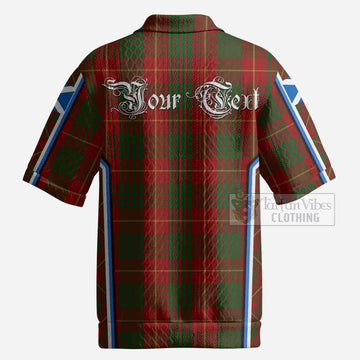 Cameron Tartan Crest Men’s Polo Sweater Top Scotland Coat of Arm Flag Style