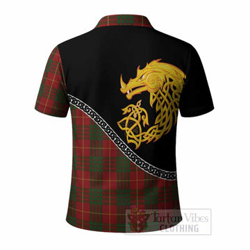 Cameron Tartan Crest Polo Shirt Legendary Dragon Knot Half Style