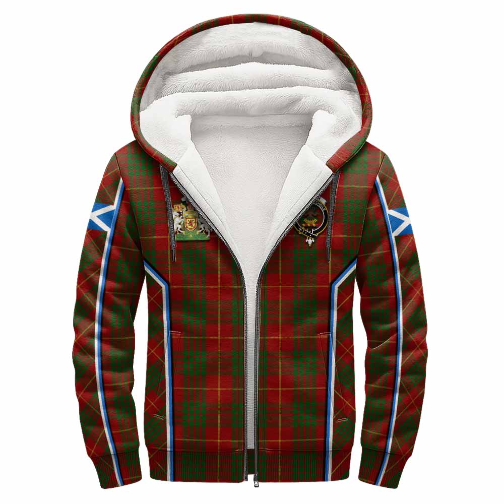 Cameron Tartan Crest Sherpa Hoodie Scotland Coat of Arm Flag Style - Tartan Vibes Clothing