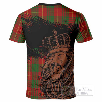 Cameron Tartan Crest T-Shirt Crowned Lion Heritage Style