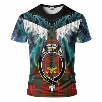 Cameron Tartan Crest T-Shirt New Zealand Maori Korowai Cloak