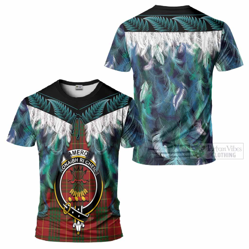Cameron Tartan Crest T-Shirt New Zealand Maori Korowai Cloak