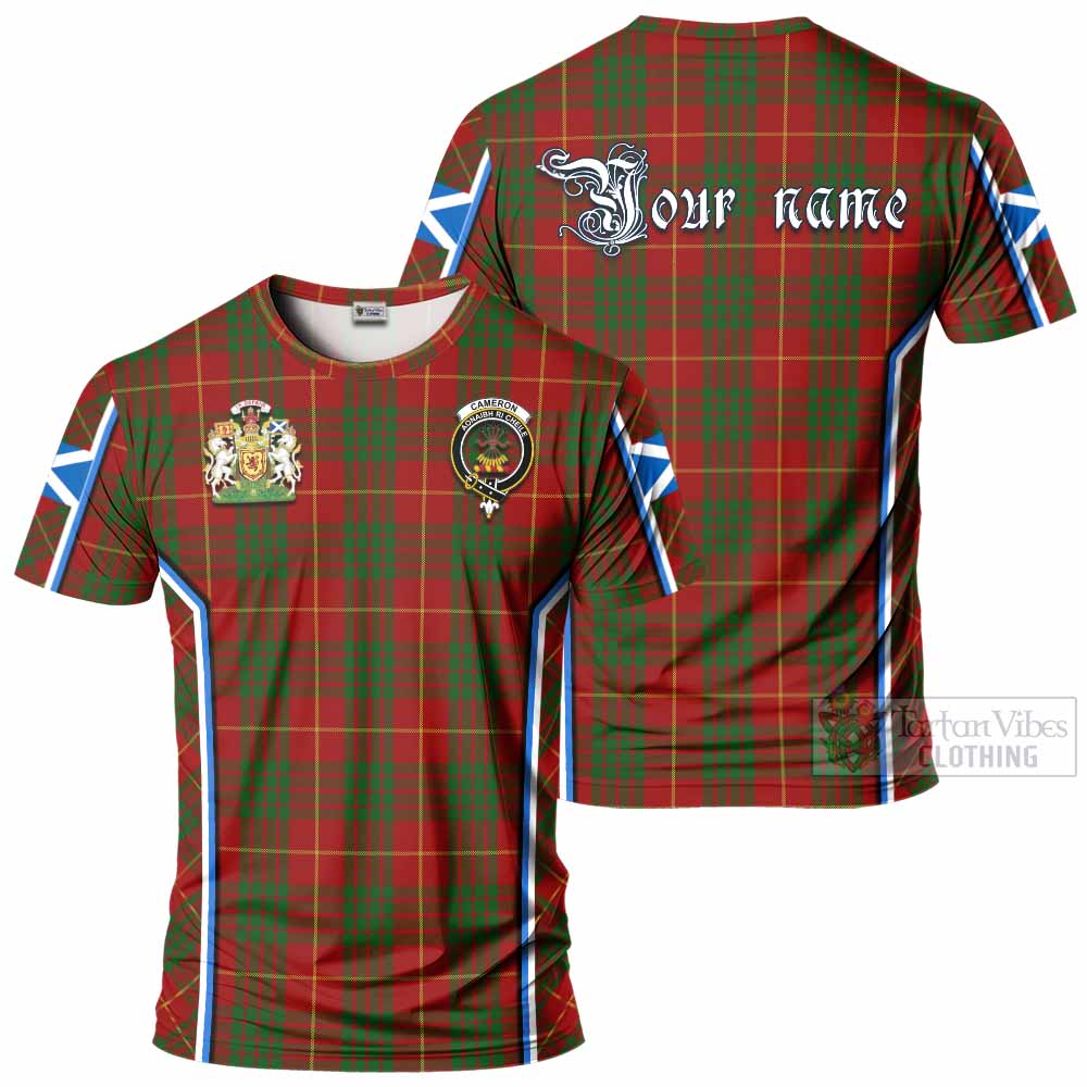 Cameron Tartan Crest T-shirt Scotland Coat of Arm Flag Style - Tartan Vibes Clothing
