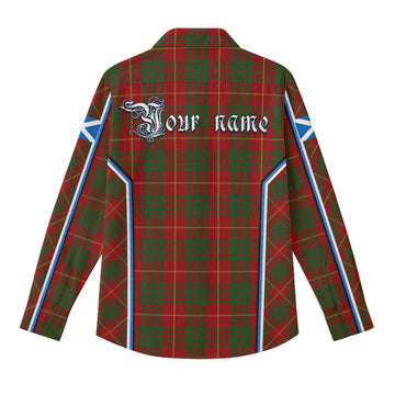 Cameron Tartan Crest Women Casual Shirt Scotland Coat of Arm Flag Style