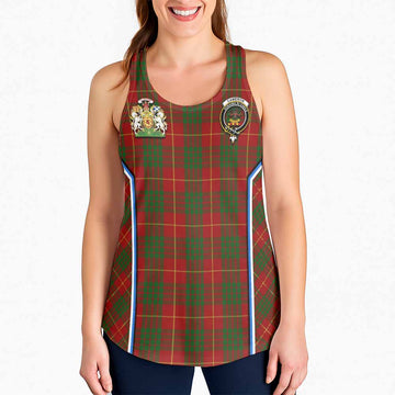 Cameron Tartan Crest Women Racerback Tanks Scotland Coat of Arm Flag Style - Tartan Vibes Clothing