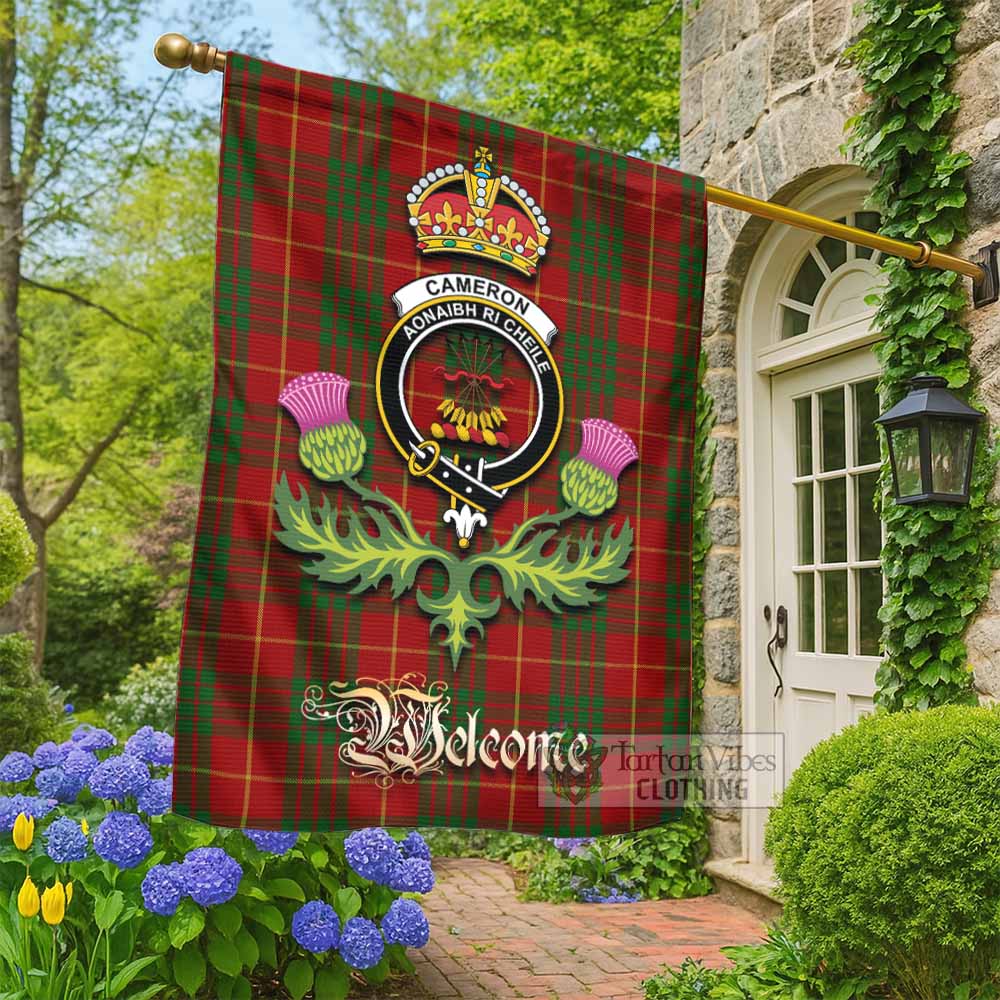 Cameron Tartan Family Crest Garden Flag Royal Thistle Welcome Style - Tartan Vibes Clothing