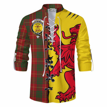 Cameron Tartan Family Crest Ghillie Kilt Shirt Lion Rampant Honor - Tartan Vibes Clothing