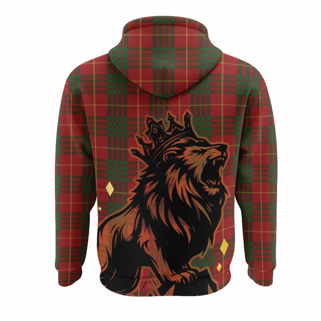 Cameron Tartan Family Crest Hoodie Crowned Lion Roaring