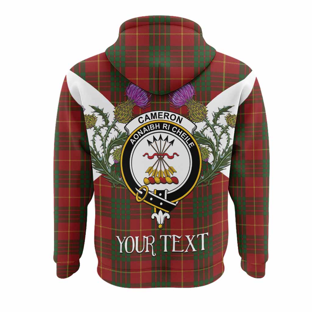 Cameron Tartan Family Crest Hoodie Scottish Burns Night Thistle Floral