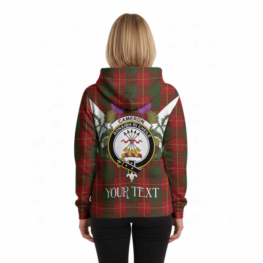 Cameron Tartan Family Crest Hoodie Scottish Burns Night Thistle Floral