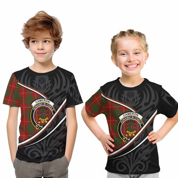 Cameron Tartan Family Crest Kid T-shirt Celtic Scottish Thistle Floral - Tartan Vibes Clothing