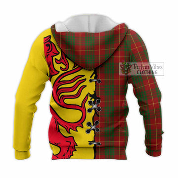 Cameron Tartan Family Crest Knitted Hoodie Lion Rampant Honor