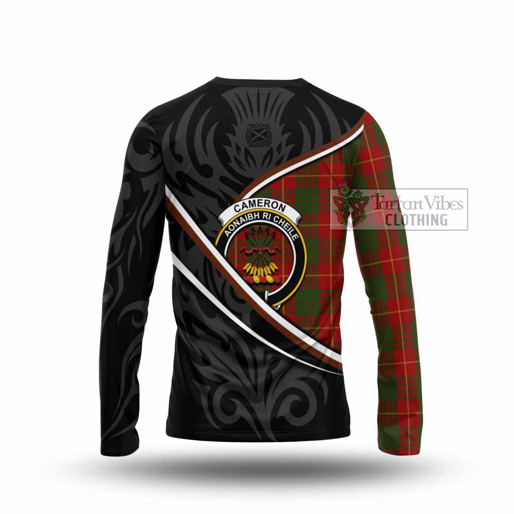 Cameron Tartan Family Crest Long Sleeve T-Shirt Celtic Scottish Thistle Floral - Tartan Vibes Clothing