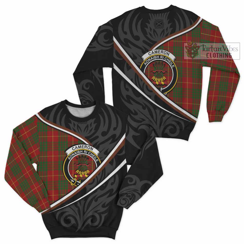 Cameron Tartan Family Crest Sweatshirt Celtic Scottish Thistle Floral - Tartan Vibes Clothing