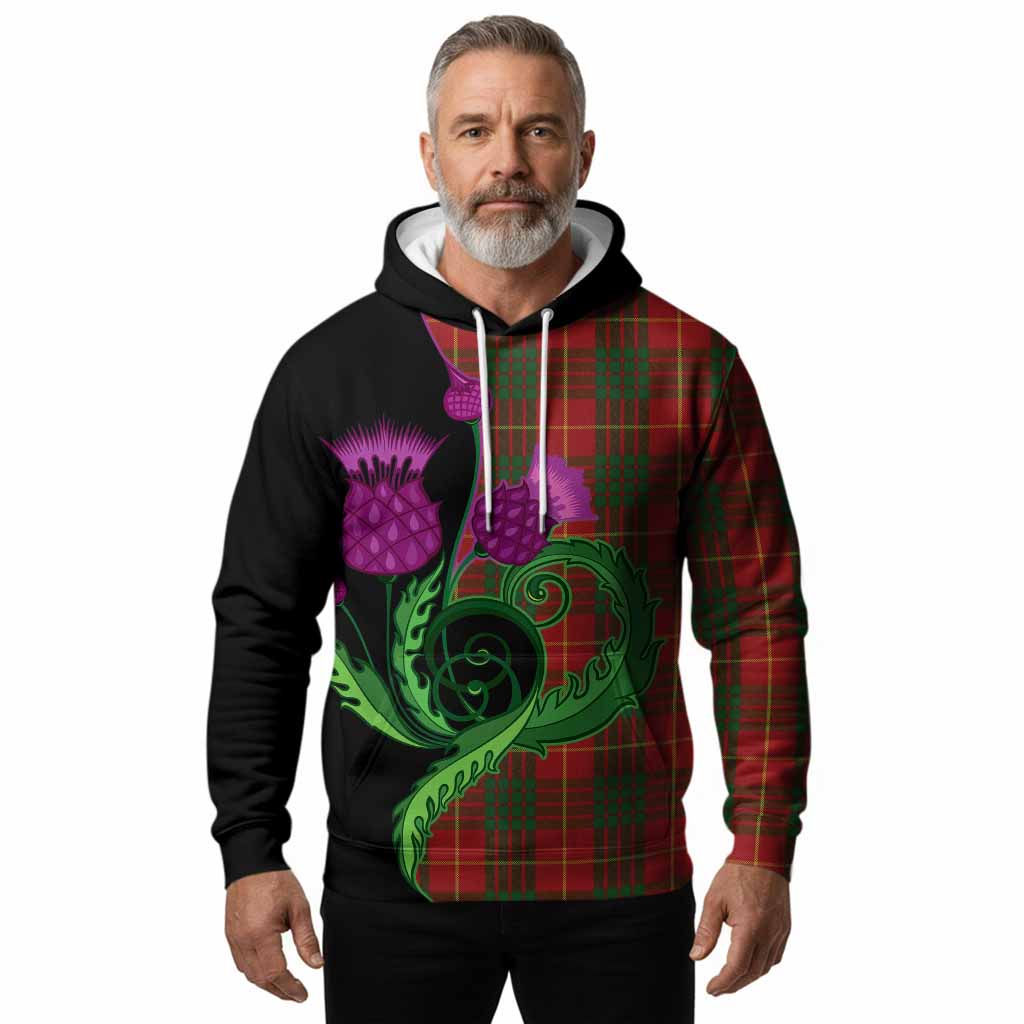 Cameron Tartan Hoodie Traditional Scottish Thistle