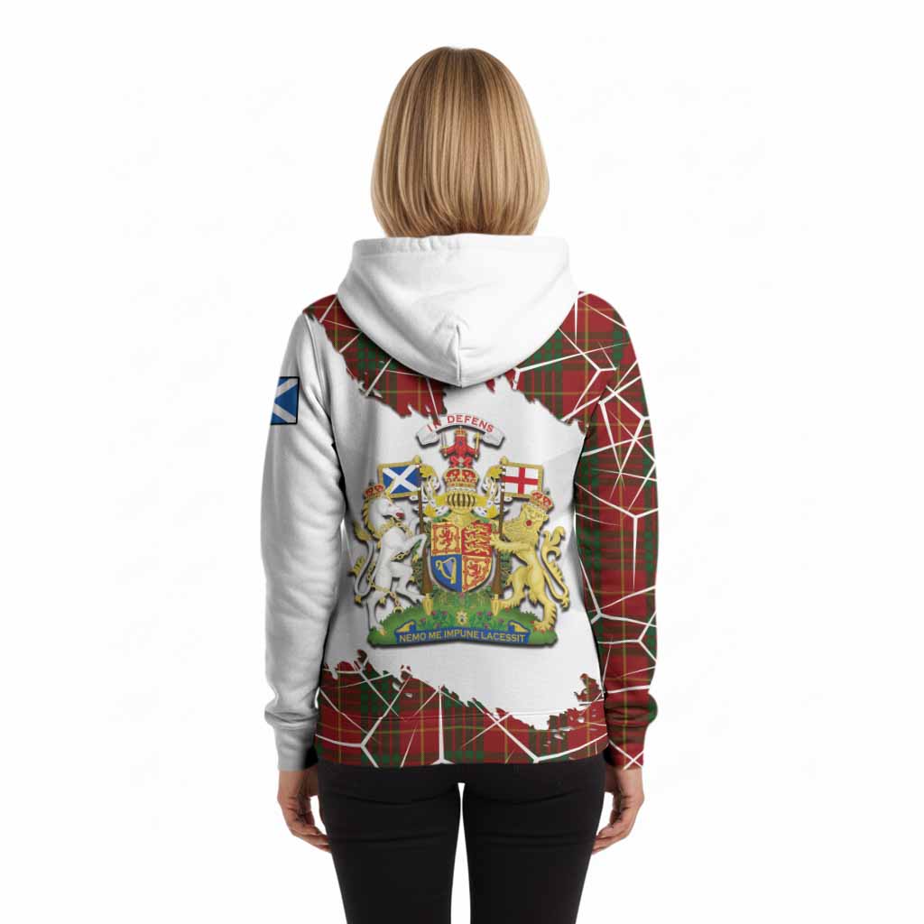 Cameron Tartan Hoodie with Family Crest and Lion Rampant Grunge Style