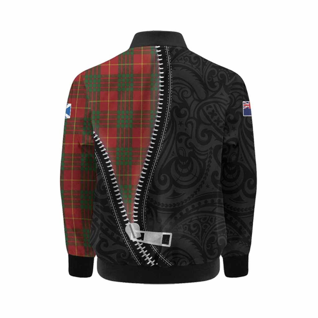 Cameron Tartan Kid Bomber Jacket New Zealand Pattern Unique Zipper Stylized