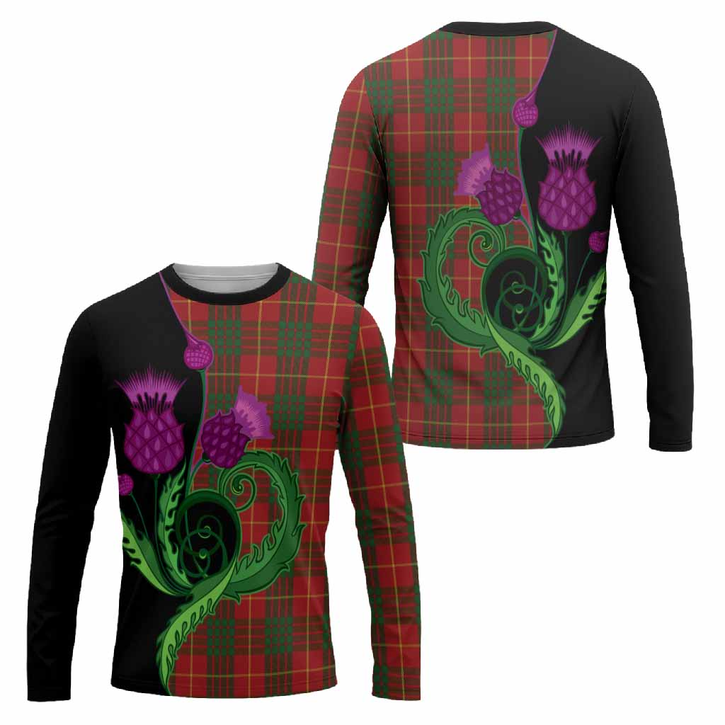Cameron Tartan Long Sleeve T-Shirt Traditional Scottish Thistle