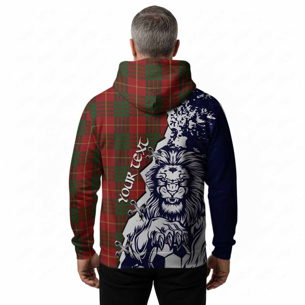 Cameron Tartan Scottish Hoodie Angry Lion With Soccer Ball Style