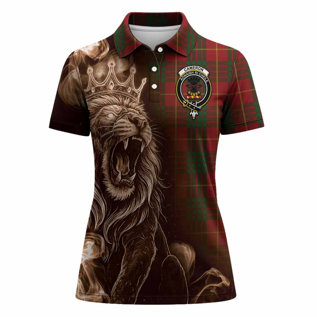 Cameron Tartan Women Polo Shirt Roaring Lion Heritage