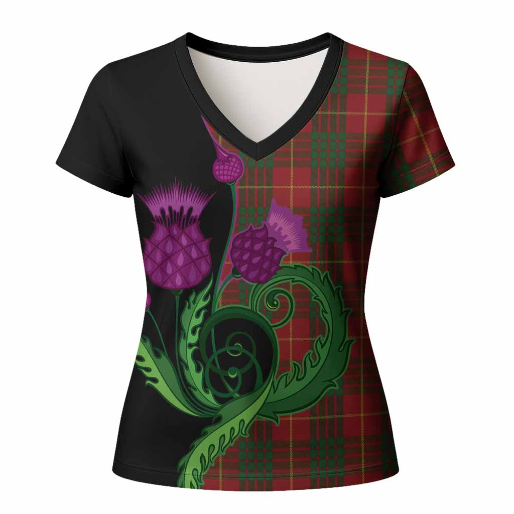 Cameron Tartan Women T shirt Traditional Scottish Thistle