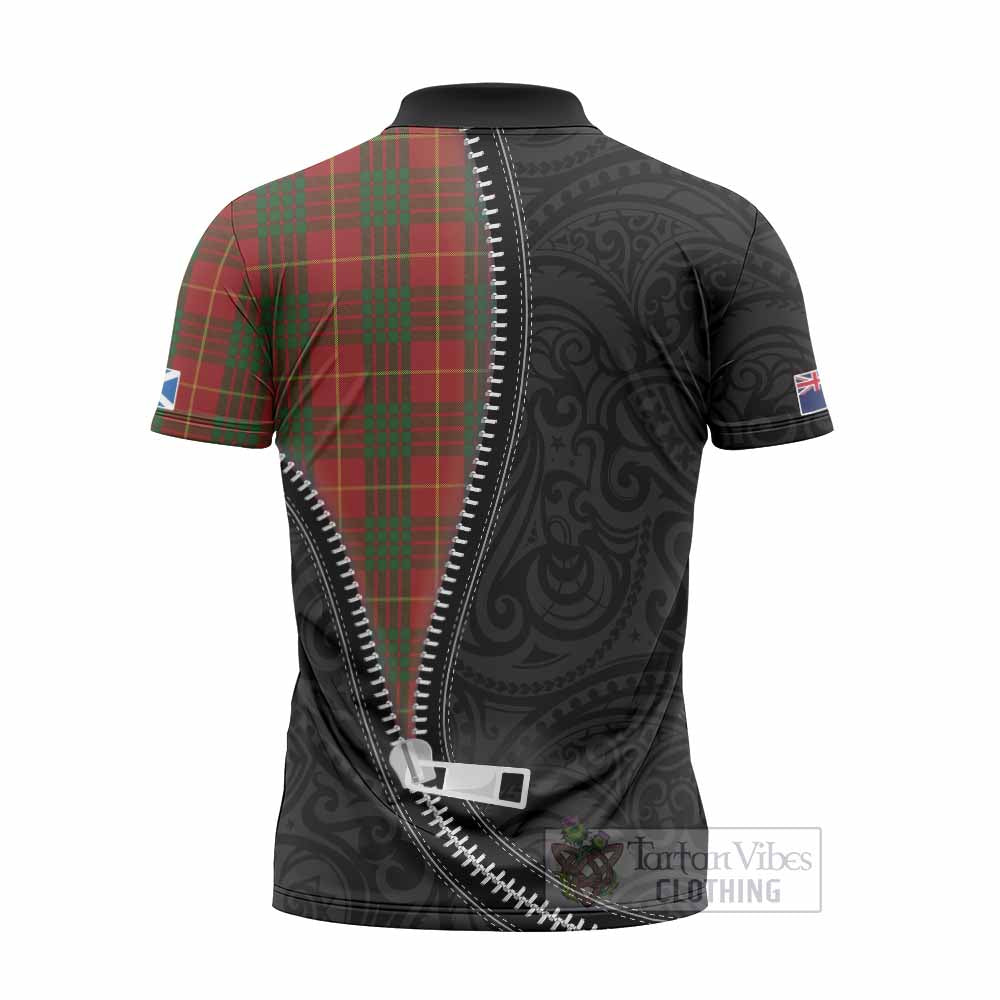 Cameron Tartan Zipper Polo Shirt New Zealand Pattern Unique Zipper Stylized