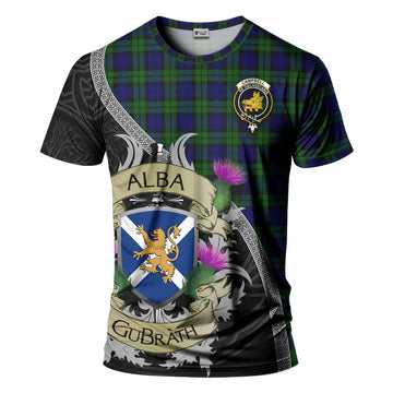 Tartan Vibes Clothing Campbell Tartan Family Crest T-Shirt Lion Rampant Royal Thistle Shield Celtic Inspired