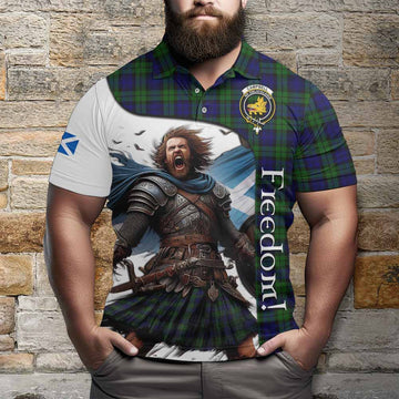 Tartan Vibes Clothing Campbell Crest Tartan Polo Shirt Inspired by the Freedom of Scottish Warrior