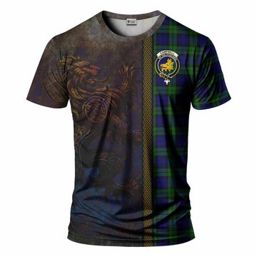 Tartan Vibes Clothing Campbell Tartan Family Crest T-Shirt Alba Gu Brath Be Brave Lion Ancient Style