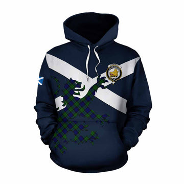 Campbell Tartan Lion Rampant Cotton Hoodie Proudly Display Your Heritage with Alba Gu Brath and Clan Name