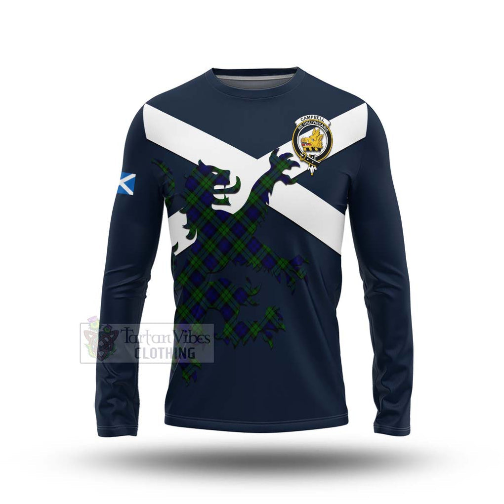 Tartan Vibes Clothing Campbell Tartan Lion Rampant Long Sleeve T-Shirt – Proudly Display Your Heritage with Alba Gu Brath and Clan Name