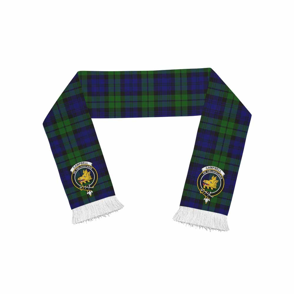Tartan Vibes Clothing Campbell Tartan Ruffneck Scarf with Family Crest