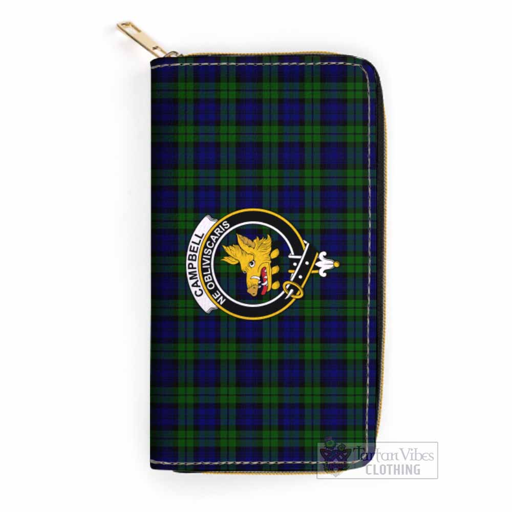Tartan Vibes Clothing Campbell Tartan Women's Leather Wallet with Family Crest